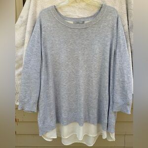 Dalia Light Gray Women's Crew Neck Sweater